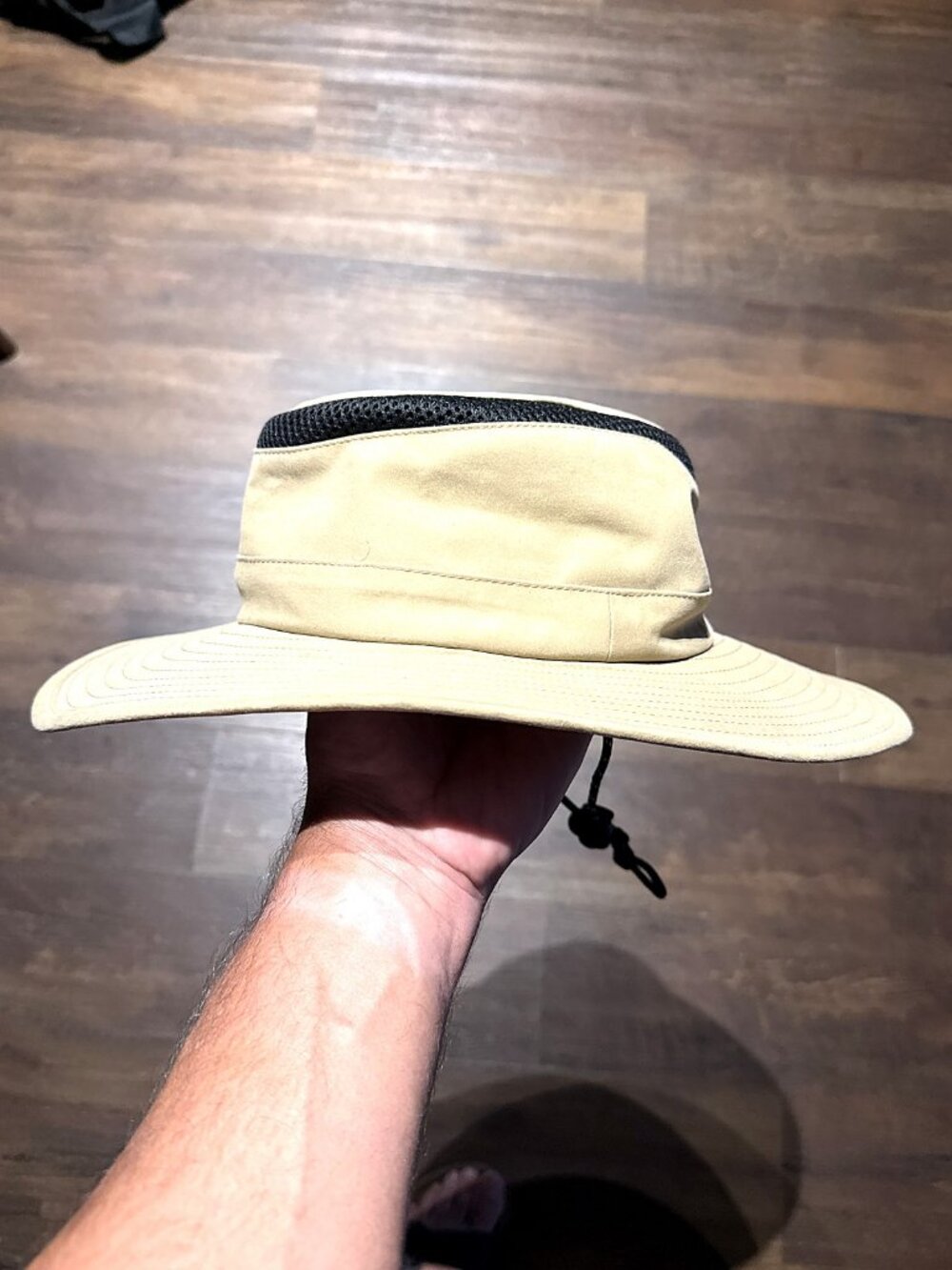Ozark Trail Boonie Sun Hat S/M Khaki Wide Brim Mesh Vent Safari Fishing Hiking